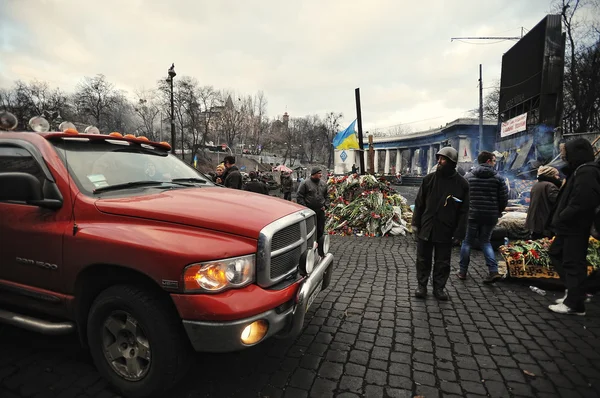 Kijów, Ukraina - lutego 2014: Euromaidan. Rewolucja wolności — Zdjęcie stockowe