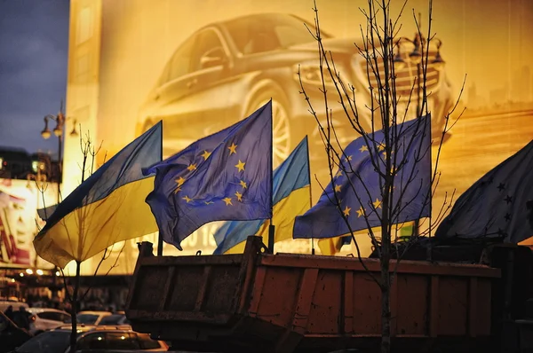 Kijów, Ukraina - lutego 2014: Euromaidan. Rewolucja wolności — Zdjęcie stockowe