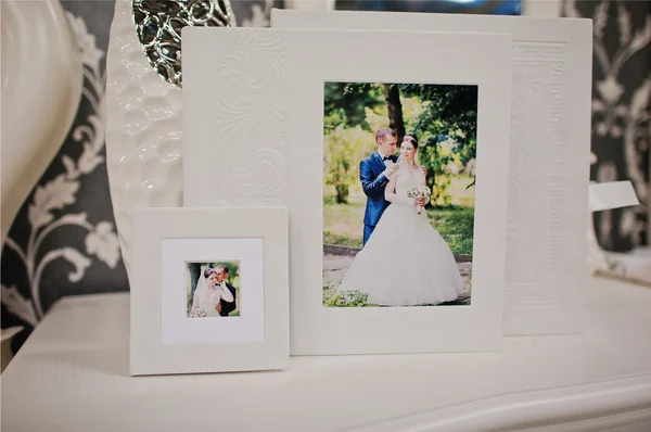 Twist white wedding  photo book — Stock Photo, Image
