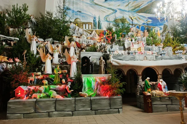 Ensemble crèche de Noël nativité — Photo