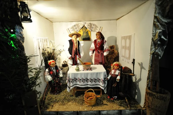 Ensemble crèche de Noël nativité — Photo