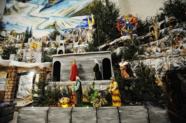 Ensemble crèche de Noël nativité — Photo