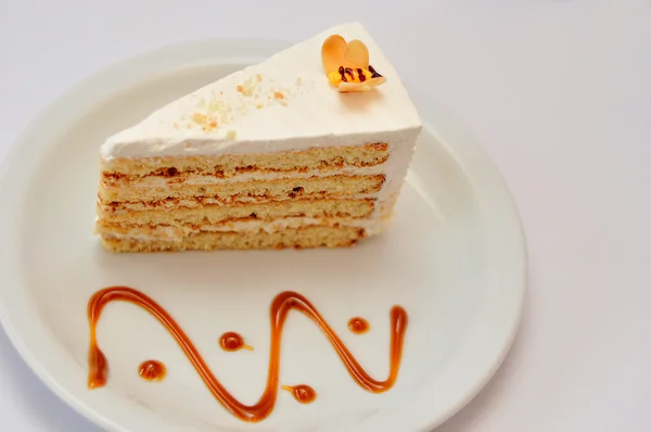 Sladké koláče potravin izolované na bílém — Stock fotografie