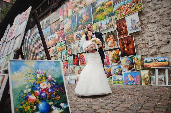 Casamento casal fundo galeria de imagens — Fotografia de Stock