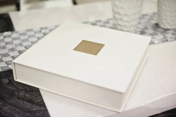 White classic wedding book and album — Stock Photo, Image