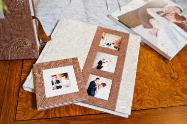 textile wedding photo book and album