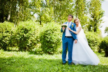 evlilik çift Park'ta yürüyordunuz aşık