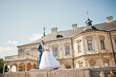 İhale düğün çift arka plan eski mimari kale