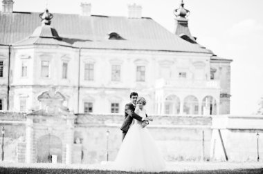 İhale düğün çift arka plan eski mimari kale