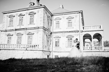 İhale düğün çift arka plan eski mimari kale