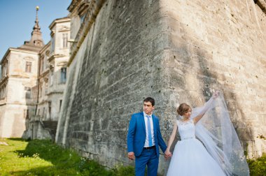 İhale düğün çift arka plan eski mimari kale