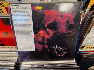 Manchester, İngiltere - 21 Ocak 2026: Protomartyr 's Under Color of Official Right için albüm kapağı.