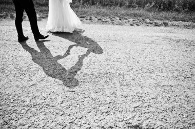 dans düğün çift gölge