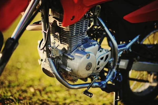 The motor of enduro motorcycle