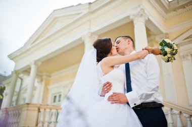 Evlilik çift antika vintage house yanında kal