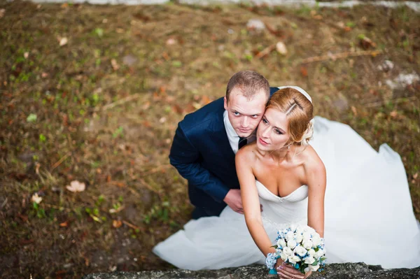 Casado casal vista de cima — Fotografia de Stock