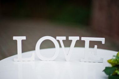Dekor kelime aşk tablo düğün töreni