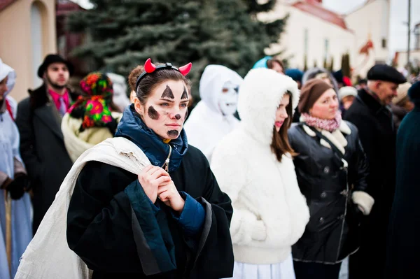 UKRAINE. LVIV - 14 JANVIER 2016 : Parade de la crèche de Noël — Photo