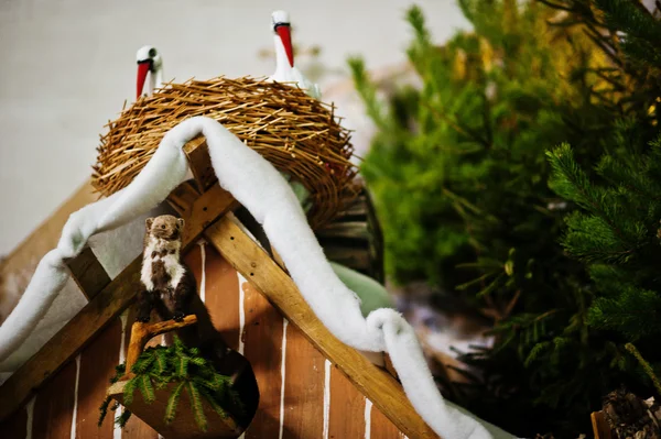 Très grande crèche de nativité de Noël — Photo