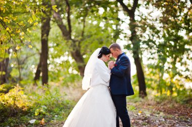 Genç şık düğün iki gün batımında