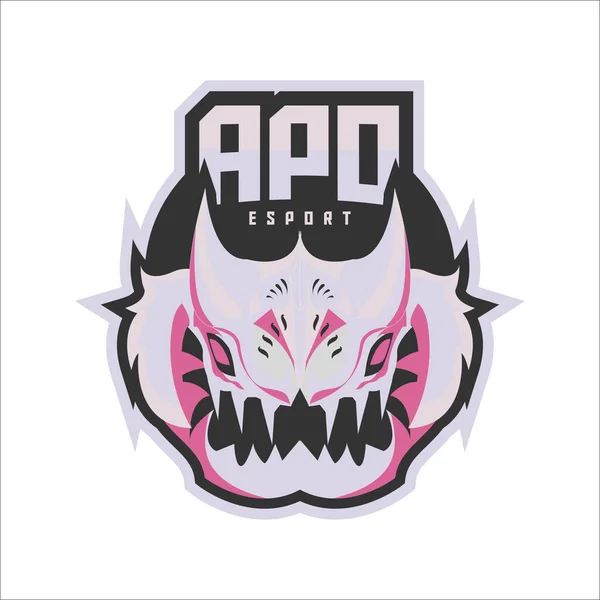 Canavar kafa maskotu illüstrasyonu