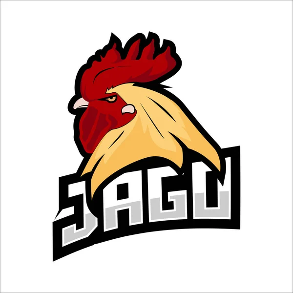 Horoz kafası maskotu illüstrasyonu