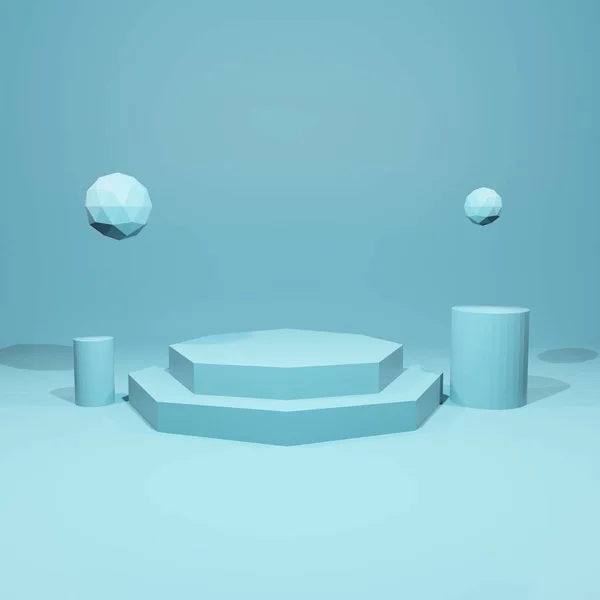 Çeşitli şekillerde 3D podyum