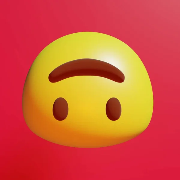 Bonito Cabeça Para Baixo Emoji Sorriso — Fotografia de Stock