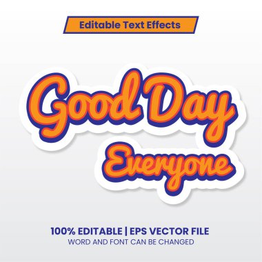 Herkese iyi günler. Metin etiketi efekti.