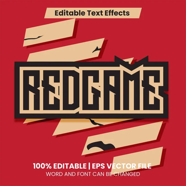 kırmızı oyun düzenlenebilir metin efekti