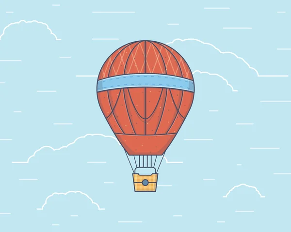 Illustration vectorielle d'un ballon à air chaud. Concept de voyage et d'inspiration . — Image vectorielle