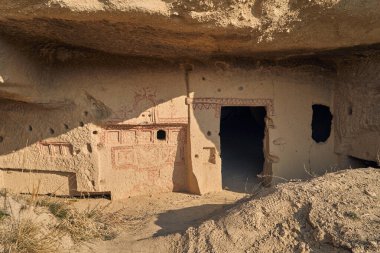 Eski tapınağı harap etti. Byzantium. Hıristiyanlık. Türkiye, Kapadokya