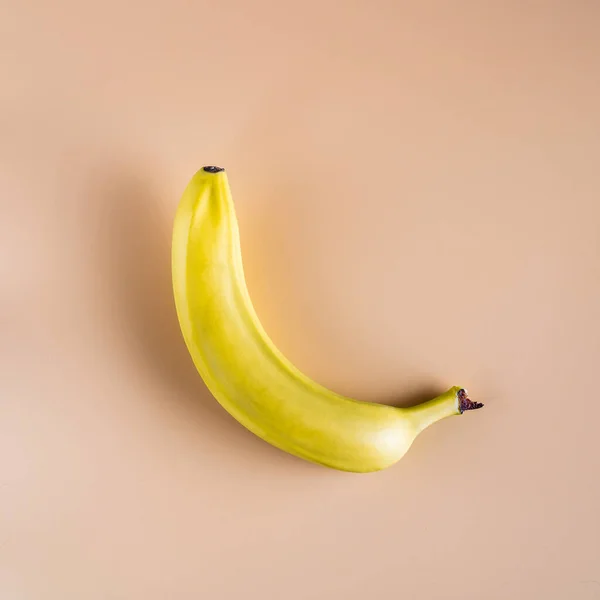 Gelbe Süße Und Saftige Banane Mit Grüner Note Noch Reif — Stockfoto