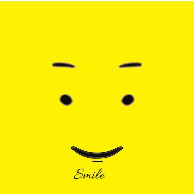 Gülümse Simge Logo Şablonu Tasarımı