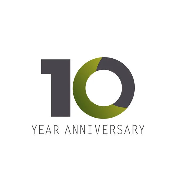 Yıldönümü Logo Şablonu Tasarım Beyaz Renk — Stok fotoğraf