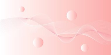 Kremsi pembe soyut 3D arka plan. Çizgi vektör illüstrasyon modeli. Duvar kağıdı. osmetik iniş sayfası tasarımı.