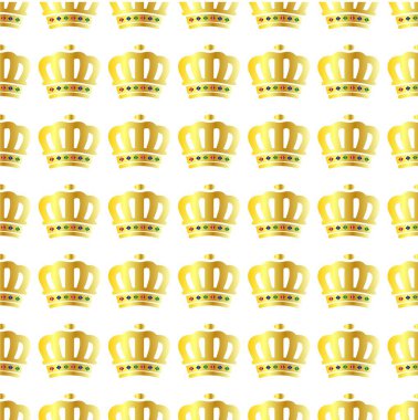 Altın taç kusursuz desen. Ağ afişi kraliyet tasarımı. Corona geçmişi. Mücevherli diadem, elmas arkaplan. 