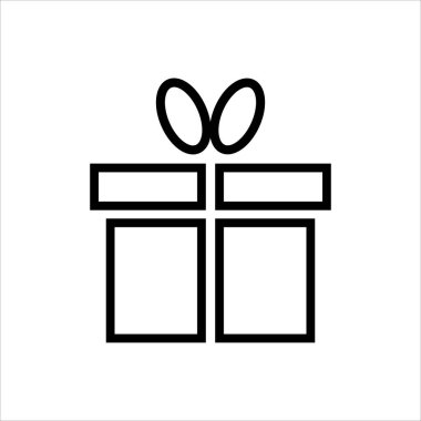 Mevcut kutu simgesi. Hediye sembolü. Alışveriş ikramiyesi tabelası.