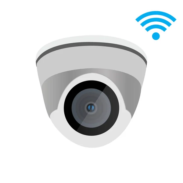 Cctv Camera Dome Draadloze Camera Videobewaking — Stockvector