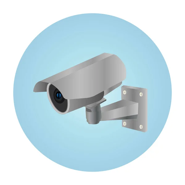 Kapalı Devre Kamera Kablosuz Kamera Video Güvenlik Kamerası — Stok Vektör