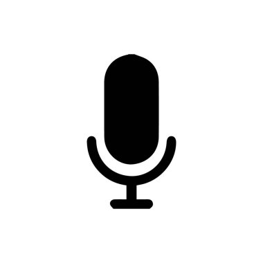 Mikrofon simgesi. Beyaz arkaplanda Mike simgesi izole.