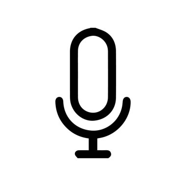 Mikrofon simgesi. Beyaz arkaplanda Mike simgesi izole.