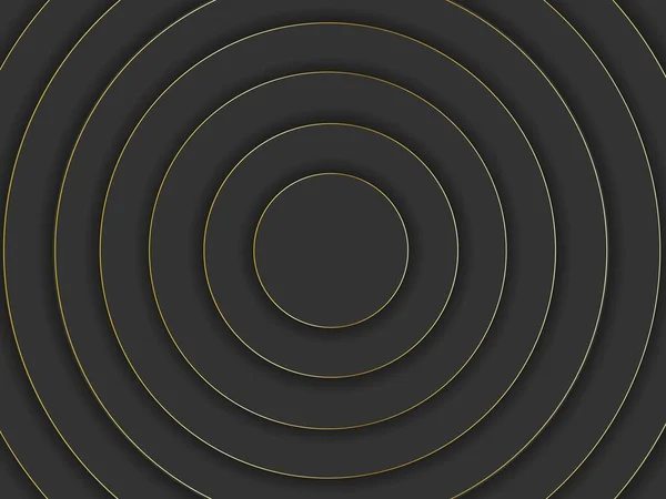 暗い黒の抽象的な円の背景 金色の円でニュートラルな背景 ウェブサイトバナー — ストック写真