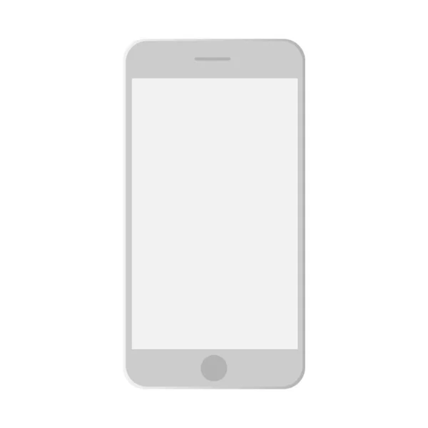 Smartphone Attrappe Mit Leerem Bildschirm Telefon Isoliert Auf Weißem Hintergrund — Stockvektor