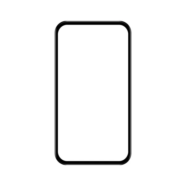 Boş Ekran Ile Akıllı Telefon Modeli Beyaz Arkaplanda Izole Edilmiş — Stok Vektör
