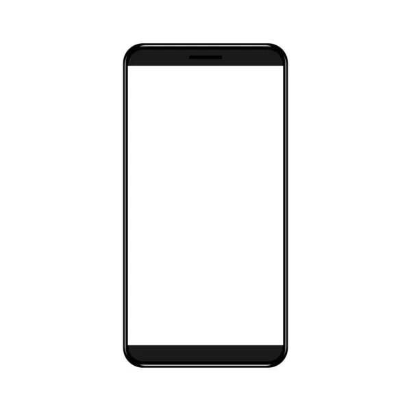 Moderne Smartphone Attrappe Mit Leerer Bildschirmvektordarstellung Isoliert Auf Weißem Hintergrund — Stockvektor