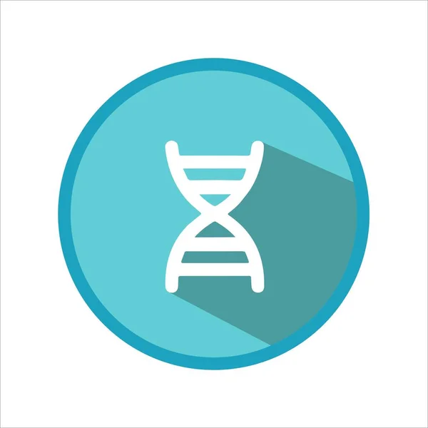 Dna Icon Genetic Code Symbol Isolated White Backgroud — Stock Vector