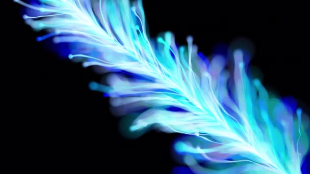 Abstracte Neutrale Achtergrond Blauwe Tak Met Wazig Effect Videomateriaal — Stockvideo