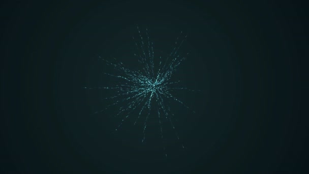爆発アニメーション 青い粒子が飛び立つ ビデオ映像の紹介 — ストック動画