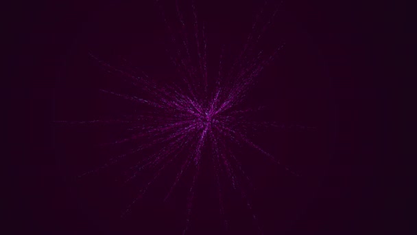 Animation Explosion Particules Violettes Bang Vidéo Introduction — Video